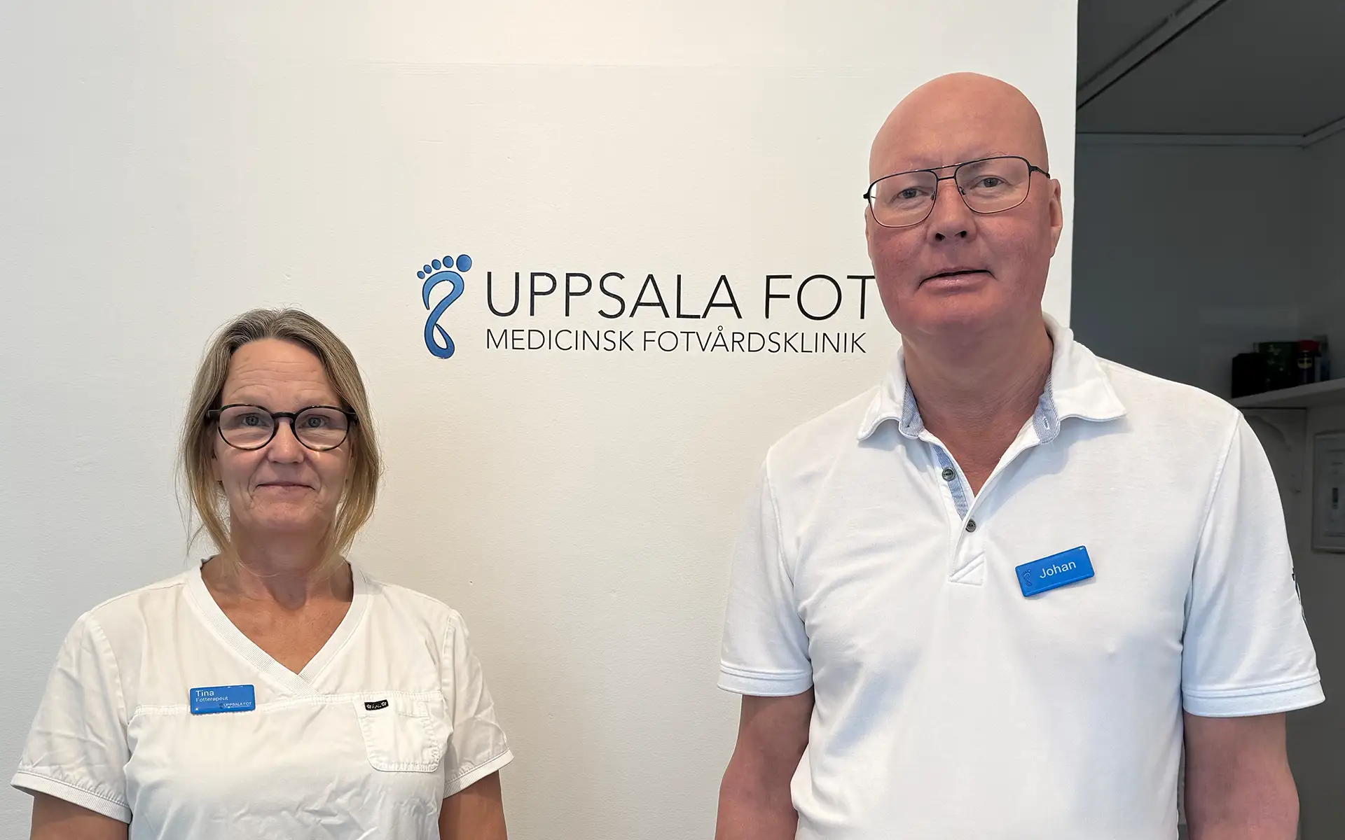 Johan och Tina på Uppsala Fot fotvårdsklinik